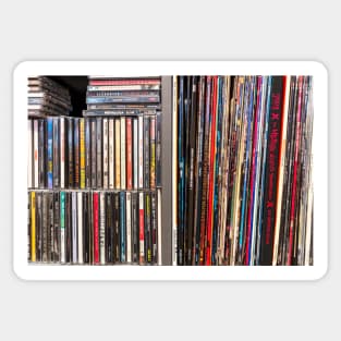 Rock Music Vinyl And CD Collection Sticker